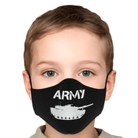 Load image into Gallery viewer, Designs by MyUtopia Shout Out:Army Tank Adjustable Ear Loops Fabric Face Mask
