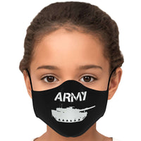 Load image into Gallery viewer, Designs by MyUtopia Shout Out:Army Tank Adjustable Ear Loops Fabric Face Mask
