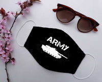 Load image into Gallery viewer, Designs by MyUtopia Shout Out:Army Tank Adult Fabric Face Mask with Elastic Ear Loops
