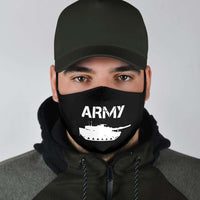 Load image into Gallery viewer, Designs by MyUtopia Shout Out:Army Tank Adult Fabric Face Mask with Elastic Ear Loops
