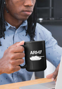 Load image into Gallery viewer, Designs by MyUtopia Shout Out:Army Tank Ceramic Coffee Mug - Black
