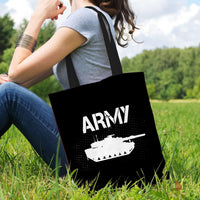 Load image into Gallery viewer, Designs by MyUtopia Shout Out:Army Tank Fan Fabric Totebag Reusable Shopping Tote
