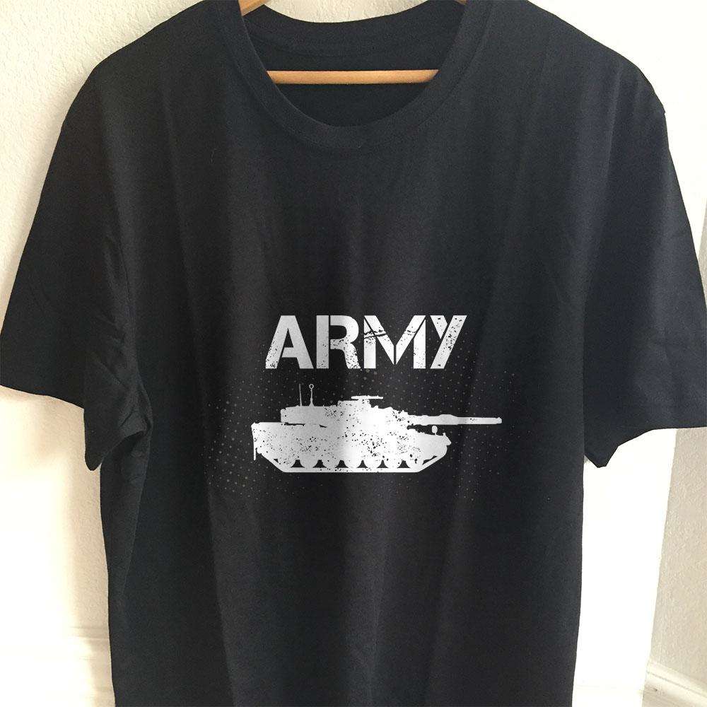 Designs by MyUtopia Shout Out:Army Tank Unisex Cotton T-Shirt