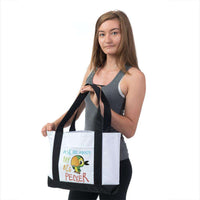Load image into Gallery viewer, Designs by MyUtopia Shout Out:Ask Me About My Big Pecker Canvas Totebag Gym / Beach / Pool Gear Bag

