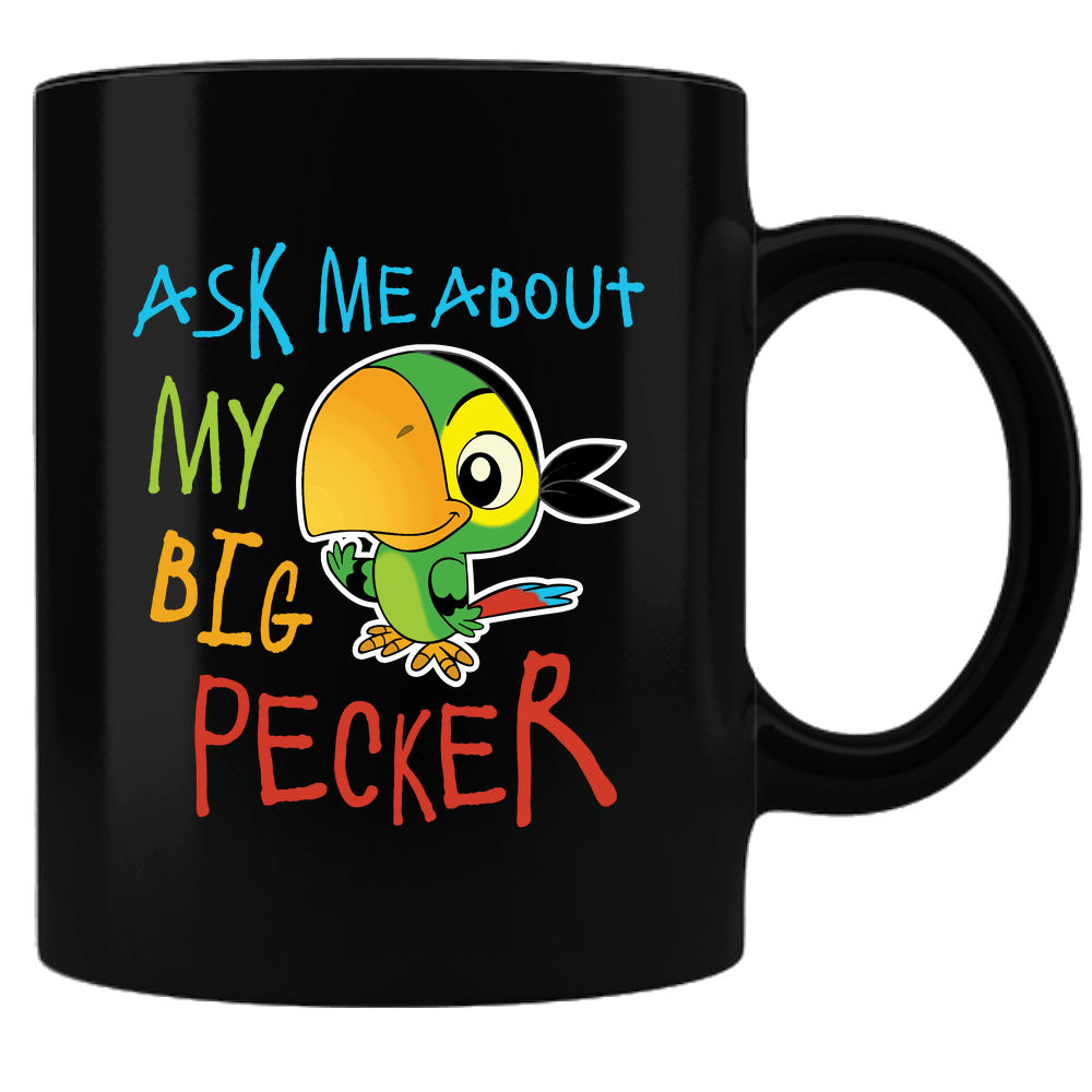 Designs by MyUtopia Shout Out:Ask Me About My Big Pecker Ceramic Black Coffee Mug,Default Title,Ceramic Coffee Mug