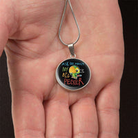 Load image into Gallery viewer, Designs by MyUtopia Shout Out:Ask Me About My Big Pecker Engravable Keepsake Round Pendant Necklace
