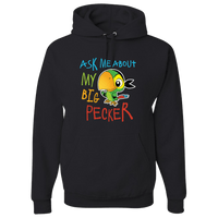 Load image into Gallery viewer, Designs by MyUtopia Shout Out:Ask Me About My Big Pecker Pullover Hoodie,Black / S,Pullover Hoodie
