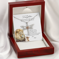 Load image into Gallery viewer, To My Daughter Gift Necklace with personalized Message - Artesian Dragonfly Necklace
