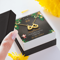 Load image into Gallery viewer, Infinite Love Artisan Necklace with Personalized Christmas Themed Message Card
