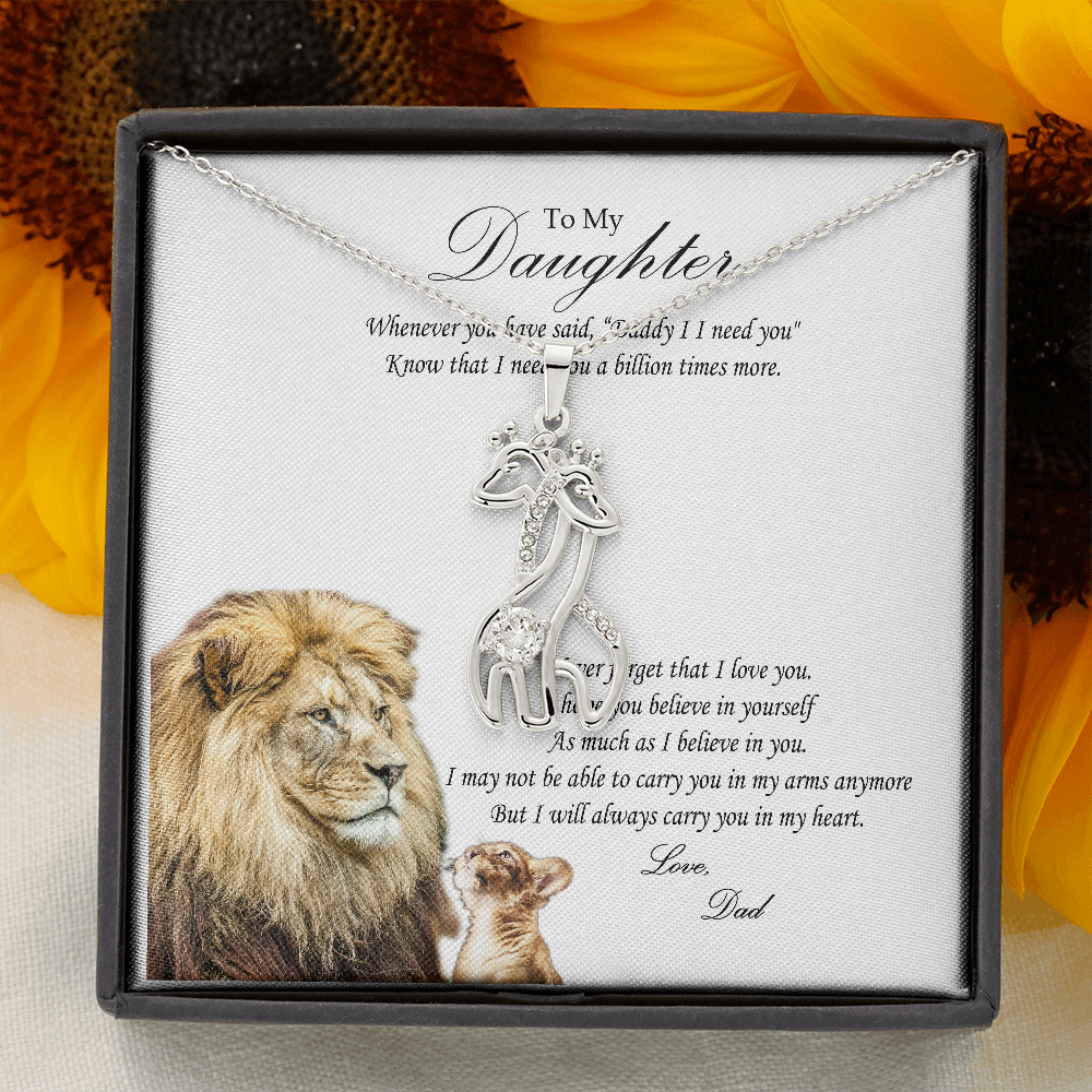 To My Daughter Gift Necklace Artisan Giraffes Necklace