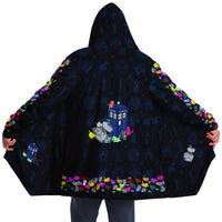 Load image into Gallery viewer, Neko&#39;s Playing with the TARDIS Inspired by Doctor Who Fleece Lined Cloak
