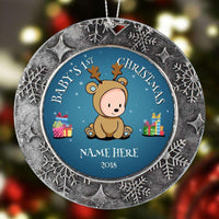 Load image into Gallery viewer, Designs by MyUtopia Shout Out:Baby Boy&#39;s First Christmas Personalized Keepsake Ornament
