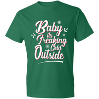 Load image into Gallery viewer, Designs by MyUtopia Shout Out:Baby It&#39;s Freaking Cold Outside - Lightweight Unisex T-Shirt,Kelly Green / S,Adult Unisex T-Shirt
