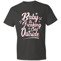 Load image into Gallery viewer, Designs by MyUtopia Shout Out:Baby It&#39;s Freaking Cold Outside - Lightweight Unisex T-Shirt,Smoke / S,Adult Unisex T-Shirt
