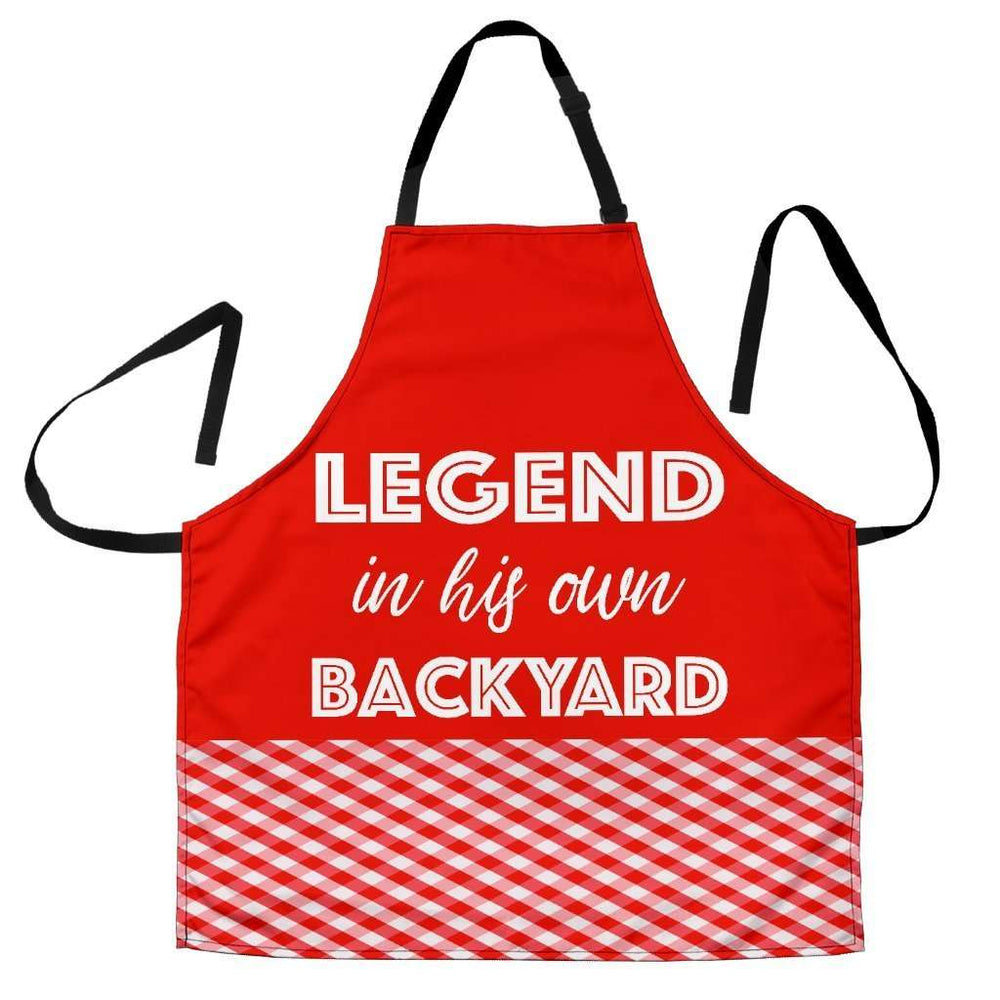 Designs by MyUtopia Shout Out:Backyard Legend Mens Apron