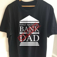 Load image into Gallery viewer, Designs by MyUtopia Shout Out:Bank of Dad Adult Unisex T-Shirt,S / Black,Adult Unisex T-Shirt
