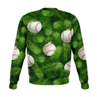 Load image into Gallery viewer, Designs by MyUtopia Shout Out:Baseball Christmas Tree - Funny Christmas Fleece Lined Fashion Sweatshirt

