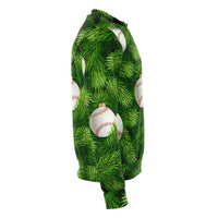 Load image into Gallery viewer, Designs by MyUtopia Shout Out:Baseball Christmas Tree - Funny Christmas Fleece Lined Fashion Sweatshirt
