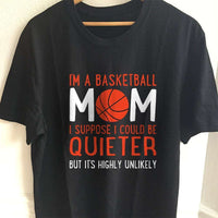 Load image into Gallery viewer, Designs by MyUtopia Shout Out:Basketball Mom Adult Unisex T-Shirt,S / Black,Adult Unisex T-Shirt
