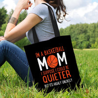Load image into Gallery viewer, Designs by MyUtopia Shout Out:Basketball Mom Fabric Totebag Reusable Shopping Tote

