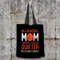 Load image into Gallery viewer, Designs by MyUtopia Shout Out:Basketball Mom Fabric Totebag Reusable Shopping Tote
