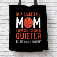 Load image into Gallery viewer, Designs by MyUtopia Shout Out:Basketball Mom Fabric Totebag Reusable Shopping Tote
