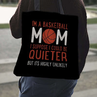 Load image into Gallery viewer, Designs by MyUtopia Shout Out:Basketball Mom Fabric Totebag Reusable Shopping Tote
