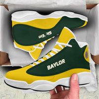Load image into Gallery viewer, Designs by MyUtopia Shout Out:Baylor Sic &#39;Em Basketball Fan Microfiber Leather Hightop Sneakers
