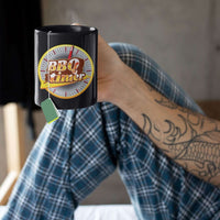 Load image into Gallery viewer, Designs by MyUtopia Shout Out:BBQ TImer Ceramic Coffee Mug - Black
