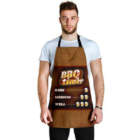 Load image into Gallery viewer, Designs by MyUtopia Shout Out:BBQ Timer Dad Funny Apron, Kitchen, Baking, BBQ, Grilling
