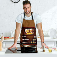 Load image into Gallery viewer, Designs by MyUtopia Shout Out:BBQ Timer Dad Funny Apron, Kitchen, Baking, BBQ, Grilling
