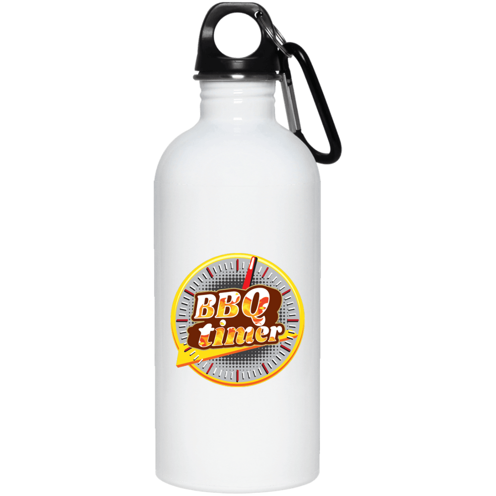 Designs by MyUtopia Shout Out:BBQ Timer Stainless Steel Water Bottle,White / One Size,Water Bottles