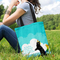 Load image into Gallery viewer, Designs by MyUtopia Shout Out:Be Fearless in the Pursuit of What Sets Your Soul on Fire - Caticorn Art Totebag
