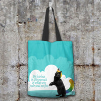 Load image into Gallery viewer, Designs by MyUtopia Shout Out:Be Fearless in the Pursuit of What Sets Your Soul on Fire - Caticorn Art Totebag
