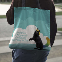 Load image into Gallery viewer, Designs by MyUtopia Shout Out:Be Fearless in the Pursuit of What Sets Your Soul on Fire - Caticorn Art Totebag
