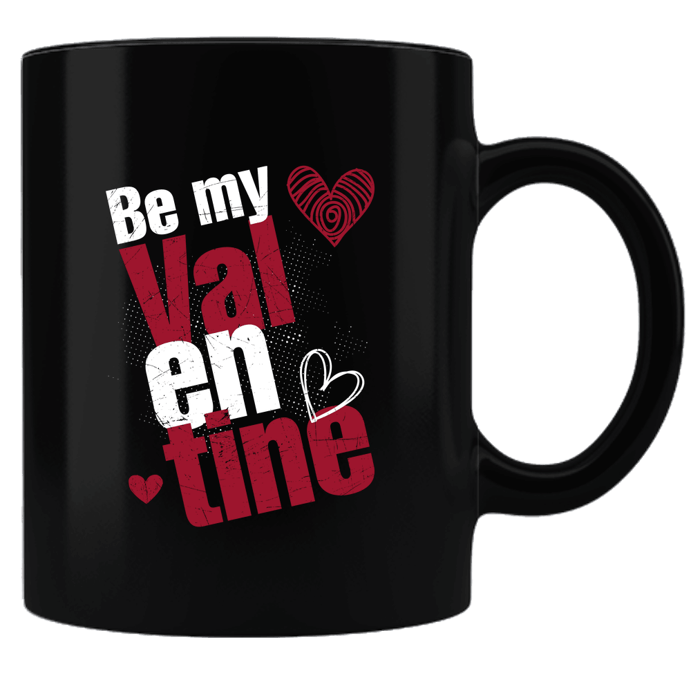 Designs by MyUtopia Shout Out:Be My Valentine - Valentines Day Gift Humor Ceramic Black Coffee Mug,Default Title,Ceramic Coffee Mug