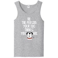 Load image into Gallery viewer, Designs by MyUtopia Shout Out:Be The Person Your Dog Thinks You Ladies Tank Top,Athletic Heather / S,Tank Tops
