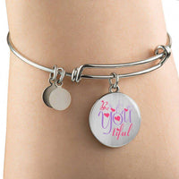 Load image into Gallery viewer, Designs by MyUtopia Shout Out:Be YOU Tiful Circle Personalized Engravable Keepsake Necklace
