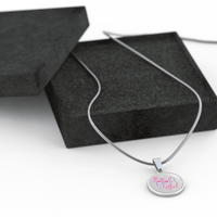 Load image into Gallery viewer, Designs by MyUtopia Shout Out:Be YOU Tiful Circle Personalized Engravable Keepsake Necklace
