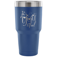 Load image into Gallery viewer, Designs by MyUtopia Shout Out:Be YOU Tiful Engraved Insulated Double Wall Steel Tumbler Travel Mug,Blue / 30 Oz,Polar Camel Tumbler
