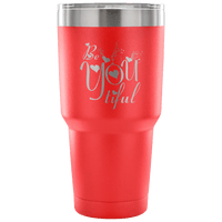 Load image into Gallery viewer, Designs by MyUtopia Shout Out:Be YOU Tiful Engraved Insulated Double Wall Steel Tumbler Travel Mug,Red / 30 Oz,Polar Camel Tumbler
