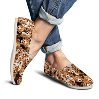 Load image into Gallery viewer, Designs by MyUtopia Shout Out:Beagle Puppies Casual Canvas Slip on Shoes Women&#39;s Flats
