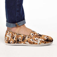 Load image into Gallery viewer, Designs by MyUtopia Shout Out:Beagle Puppies Casual Canvas Slip on Shoes Women&#39;s Flats
