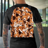 Load image into Gallery viewer, Designs by MyUtopia Shout Out:Beagles all over print Backpack
