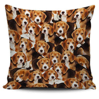 Load image into Gallery viewer, Designs by MyUtopia Shout Out:Beagles all over print Dog Collage Pillowcases,Beagle Puppy Collage,Pillowcases
