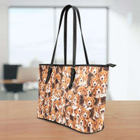 Load image into Gallery viewer, Designs by MyUtopia Shout Out:Beagles All Over Print Faux Leather Totebag Purse
