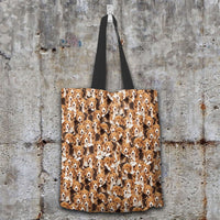 Load image into Gallery viewer, Designs by MyUtopia Shout Out:Beagles Fabric Totebag Reusable Shopping Tote
