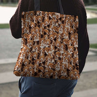 Load image into Gallery viewer, Designs by MyUtopia Shout Out:Beagles Fabric Totebag Reusable Shopping Tote
