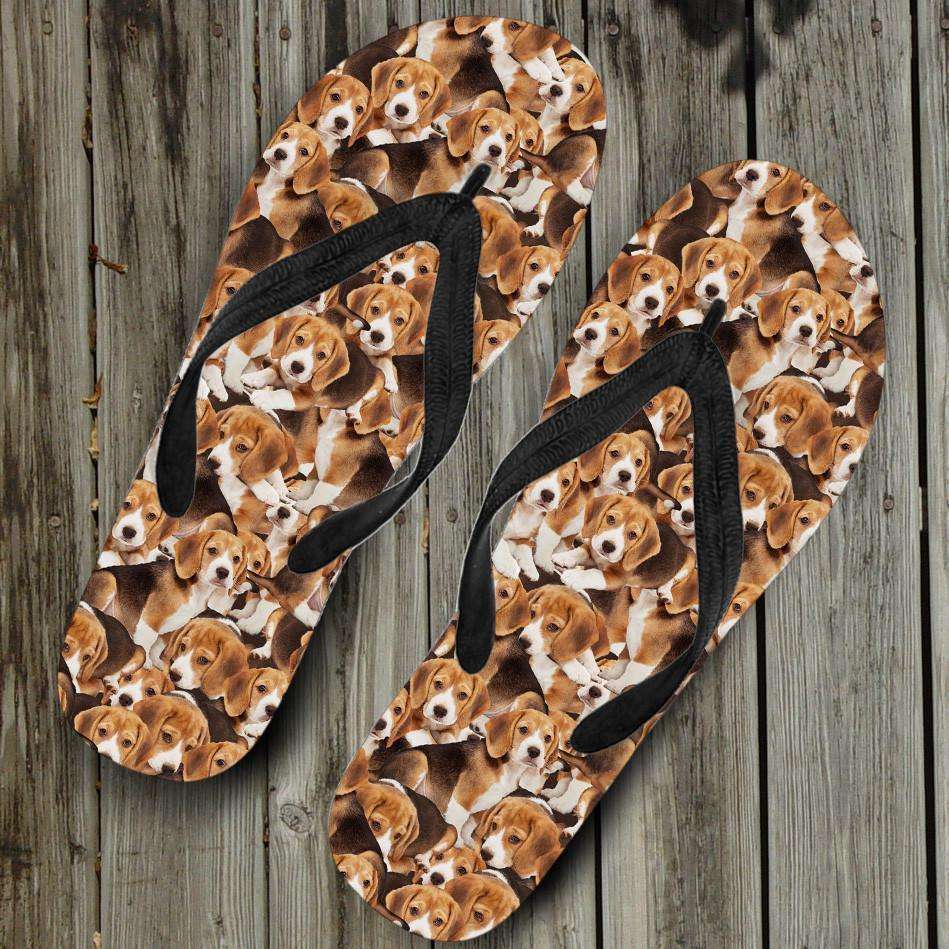 Designs by MyUtopia Shout Out:Beagles Flip Flops