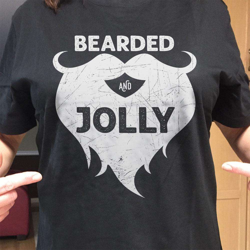 Designs by MyUtopia Shout Out:Bearded and Jolly Adult Unisex T-Shirt